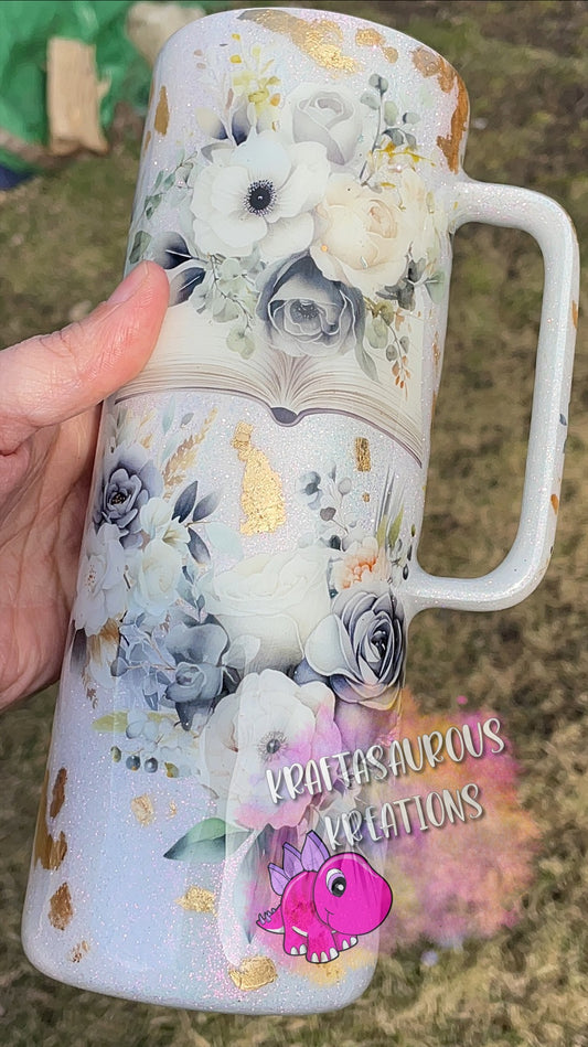 Book Blue Florals Handled