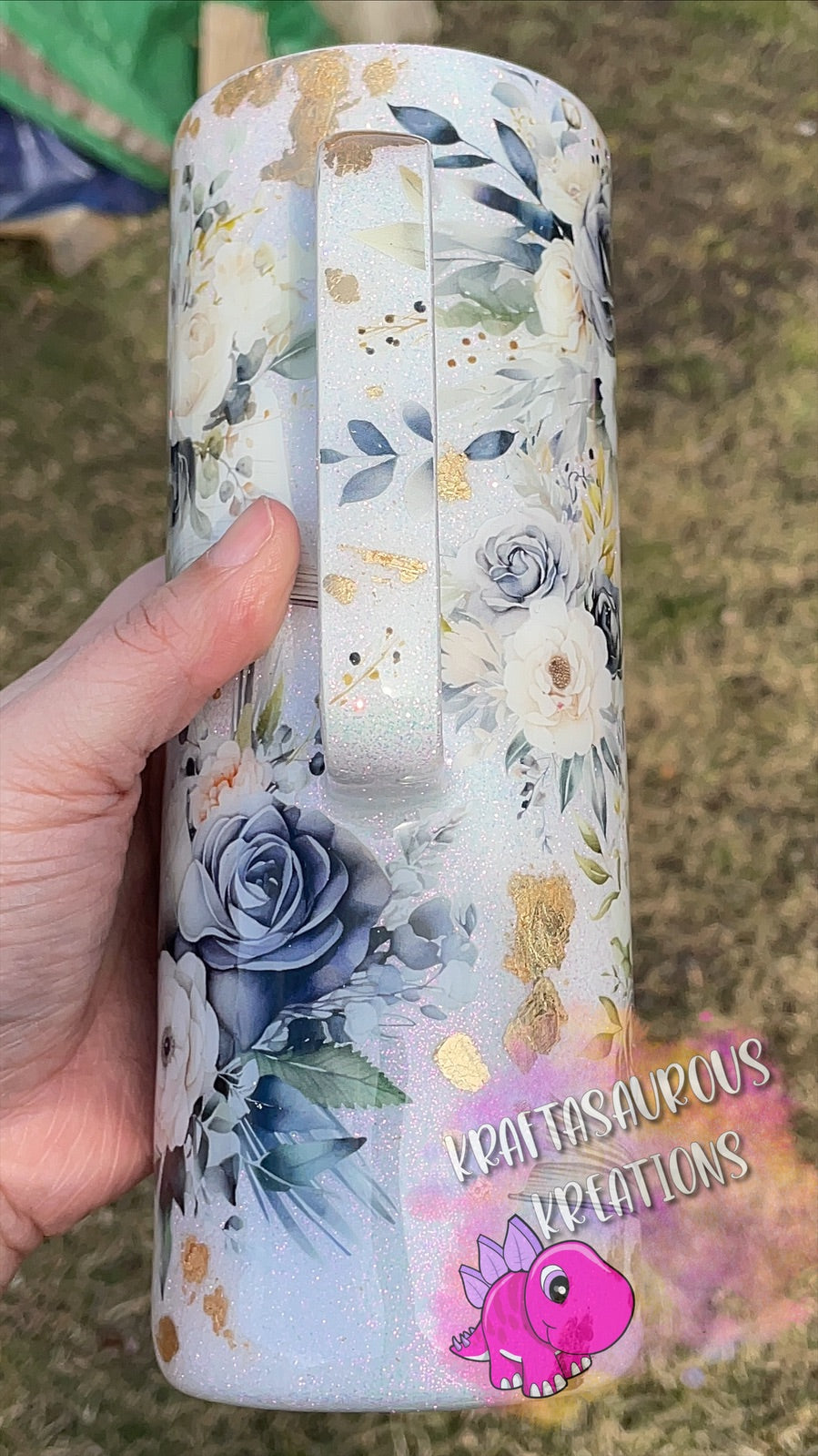 Book Blue Florals Handled