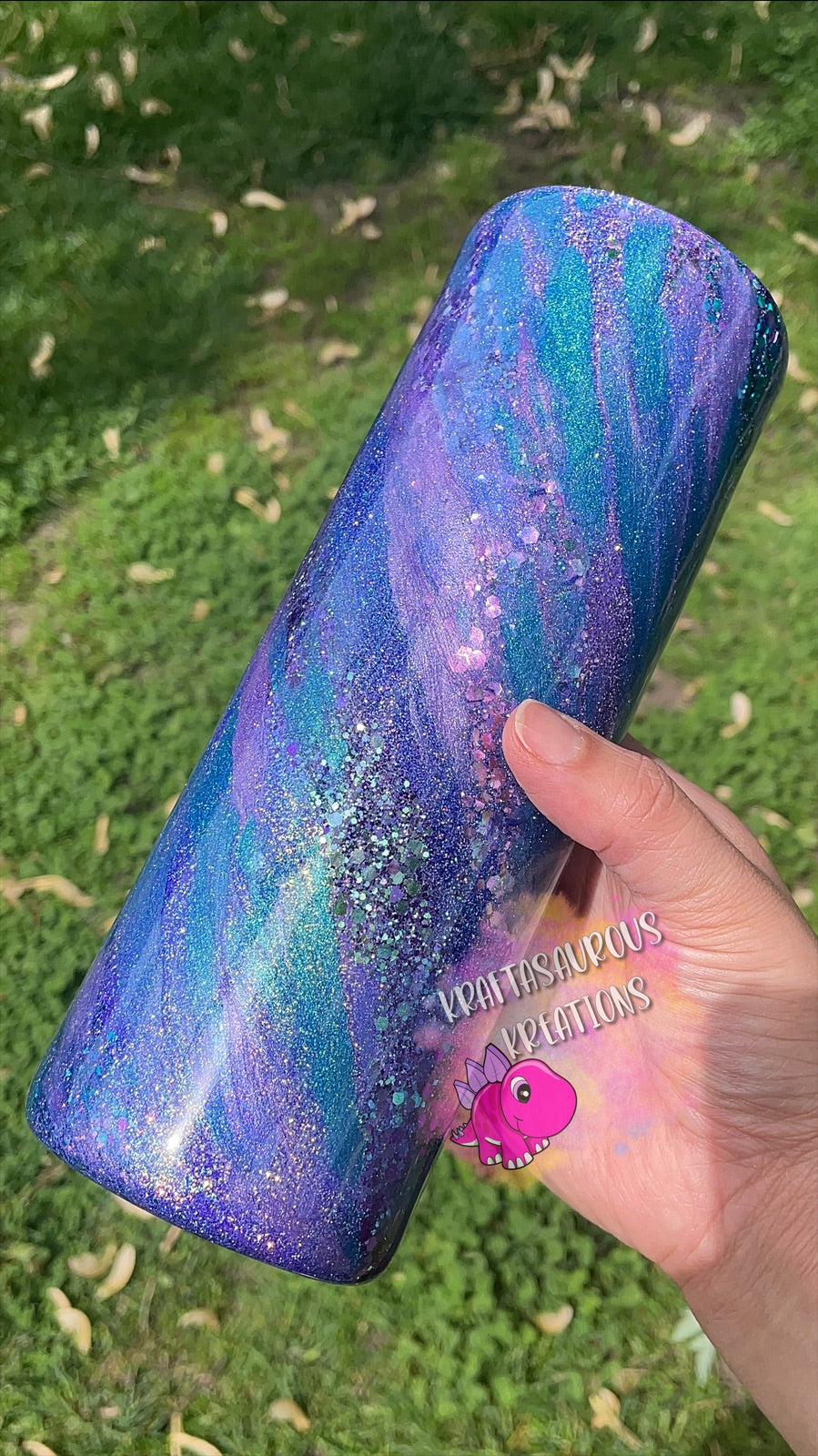 Purple and Teal Tumbler
