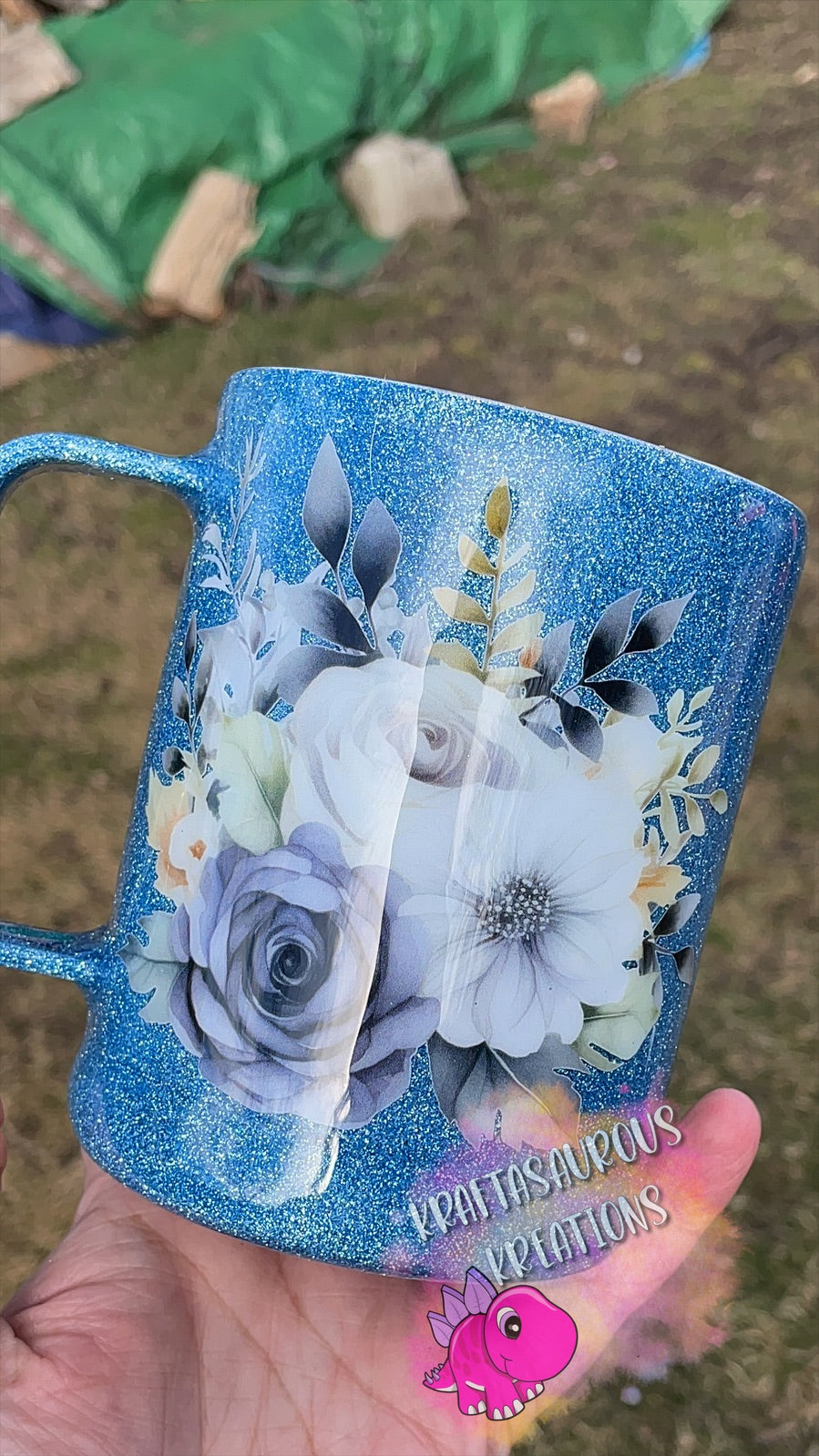 Blue Floral Coffee mug