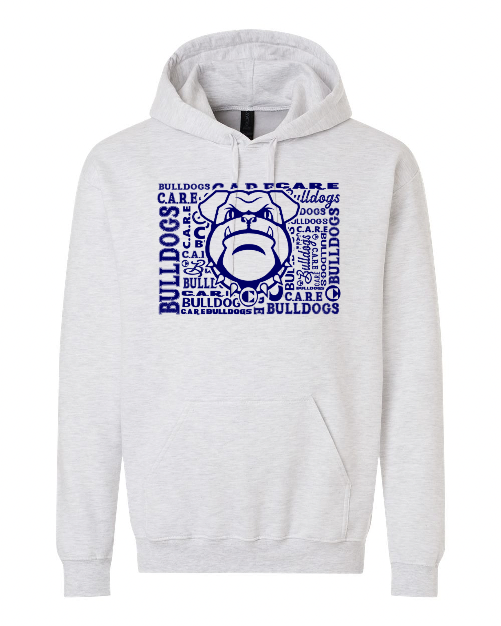Hooded Sweatshirts CARE Bulldog Word Collage