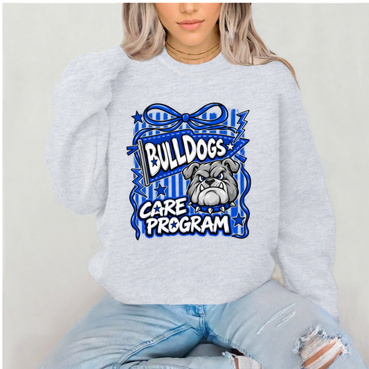 Crewneck Sweatshirt Care Bulldog  Flag