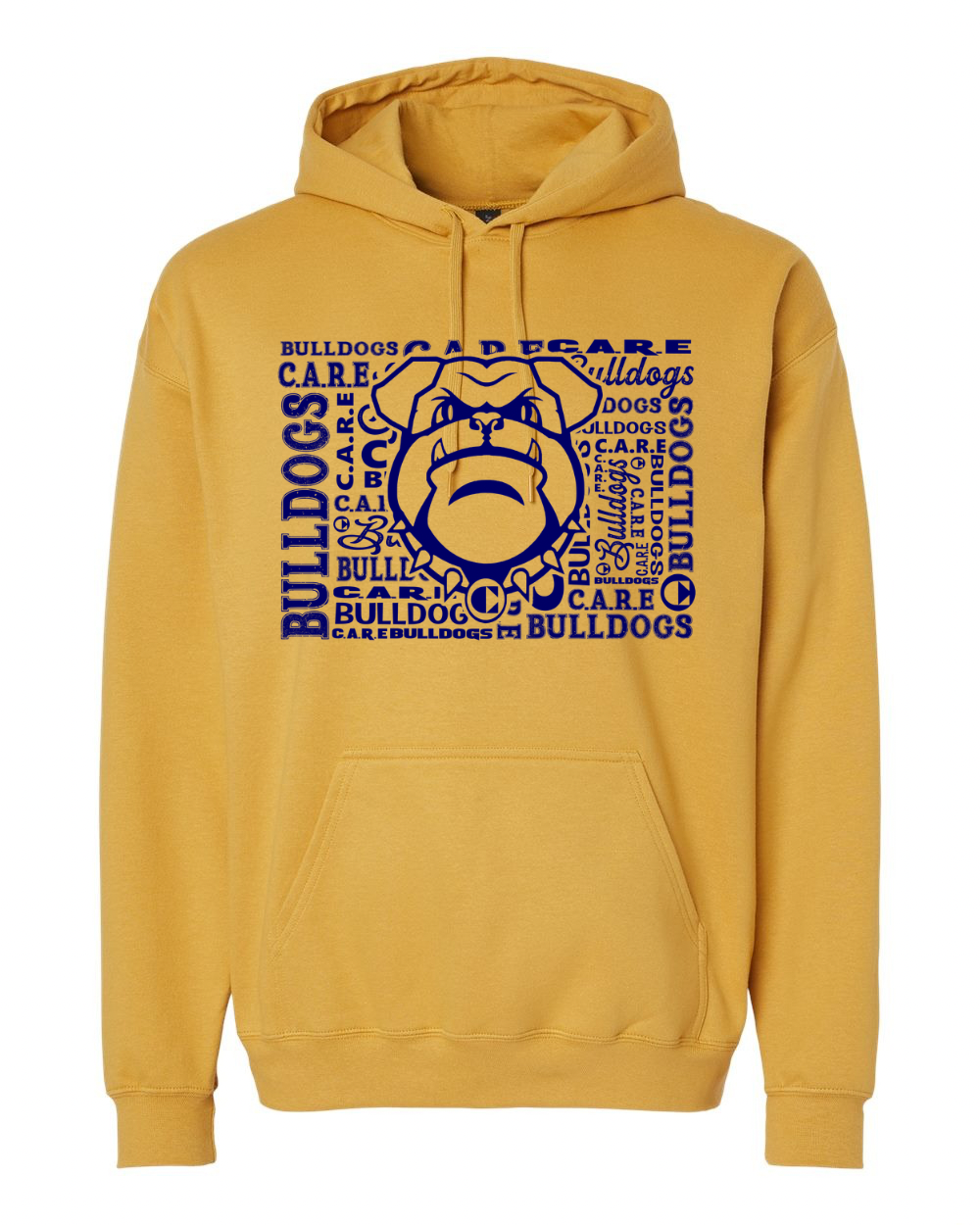 Hooded Sweatshirts CARE Bulldog Word Collage