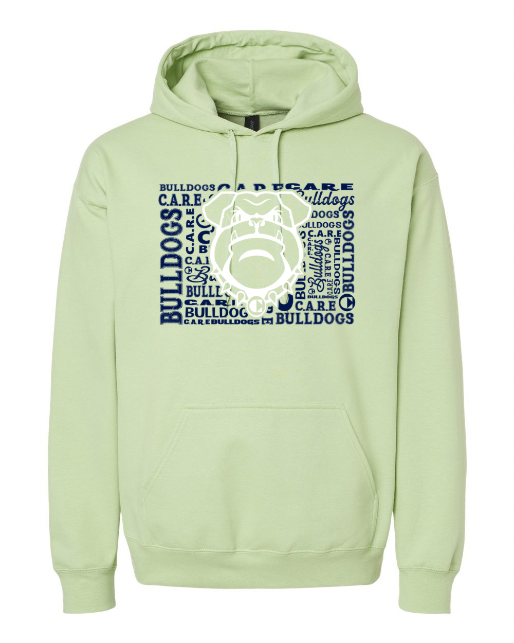 Hooded Sweatshirts CARE Bulldog Word Collage