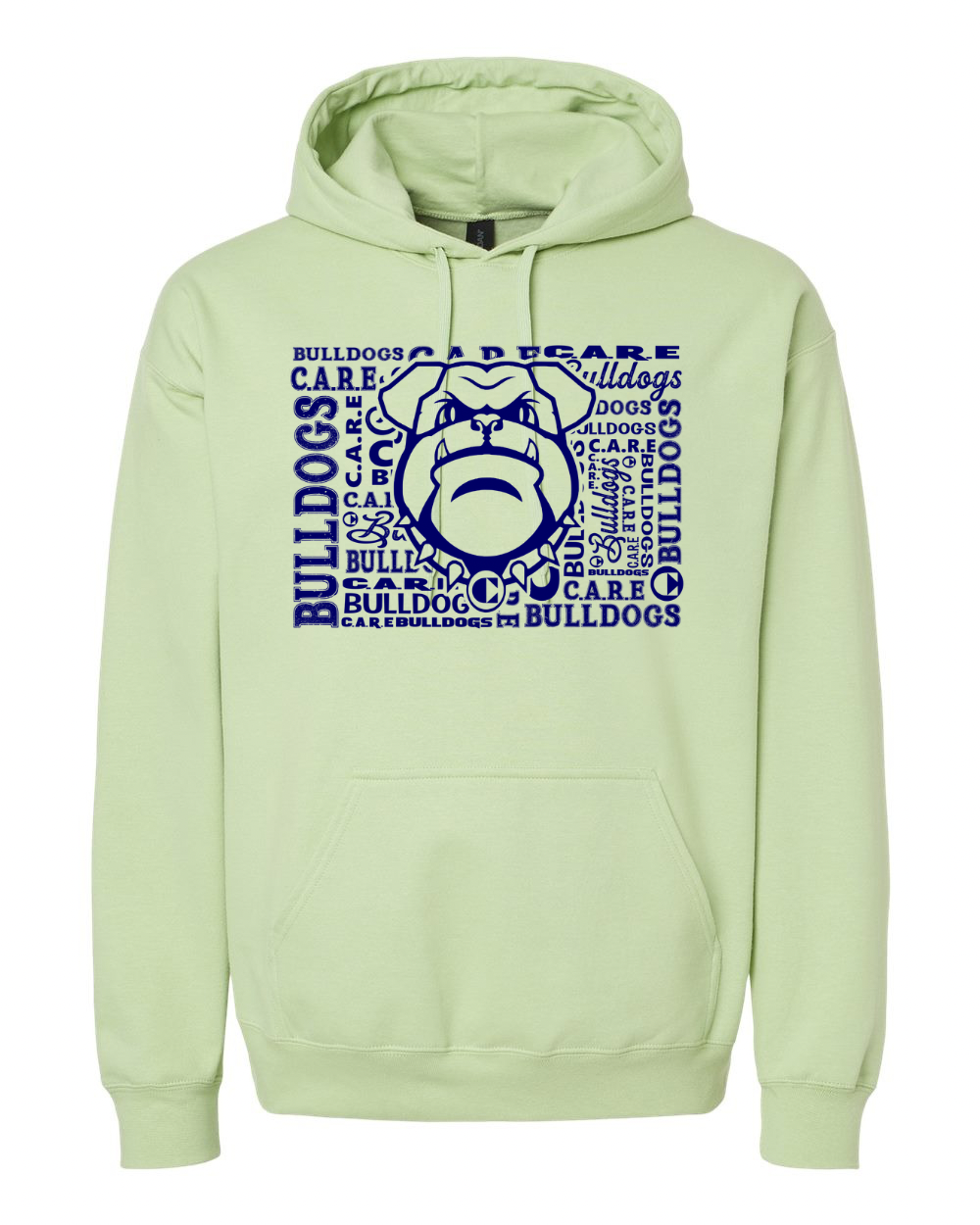 Hooded Sweatshirts CARE Bulldog Word Collage