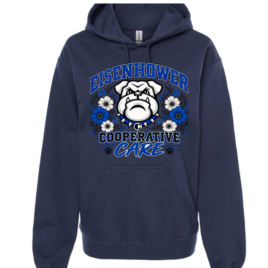 Hooded Sweatshirts CARE Bulldog Floral