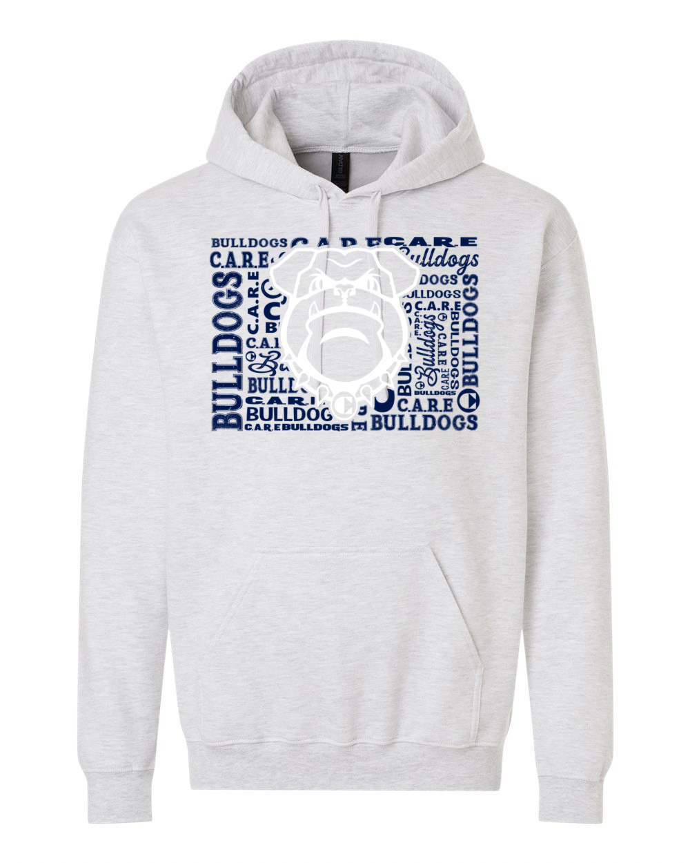 Hooded Sweatshirts CARE Bulldog Word Collage