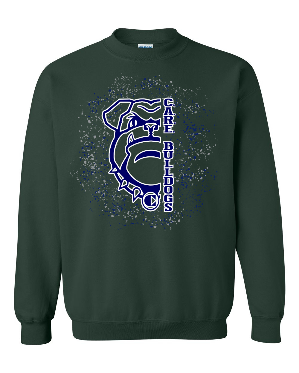 Crewneck Sweatshirt Care Bulldog with Speckle