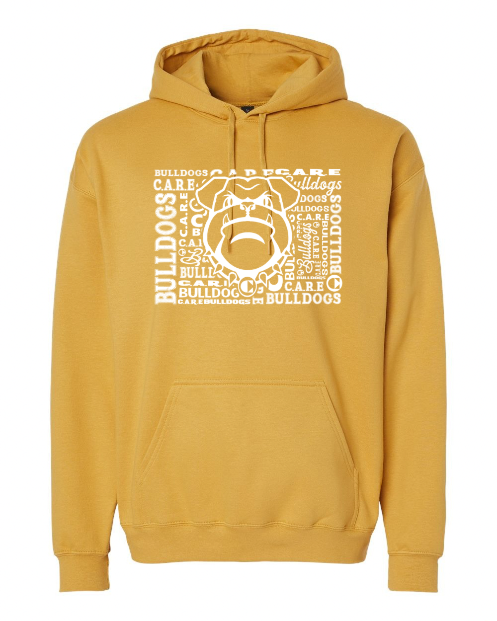 Hooded Sweatshirts CARE Bulldog Word Collage