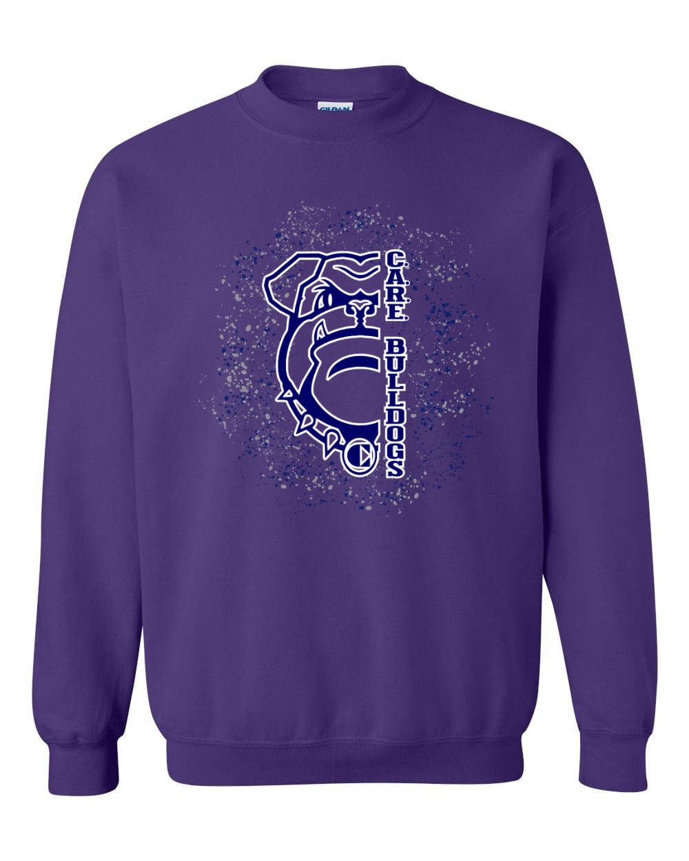 Crewneck Sweatshirt Care Bulldog with Speckle