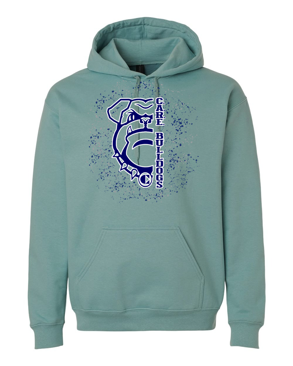 Hooded Sweatshirts CARE Bulldog with Speckle