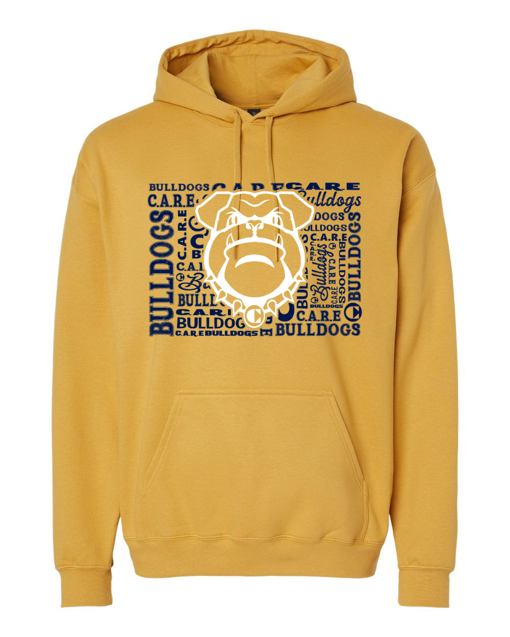 Hooded Sweatshirts CARE Bulldog Word Collage