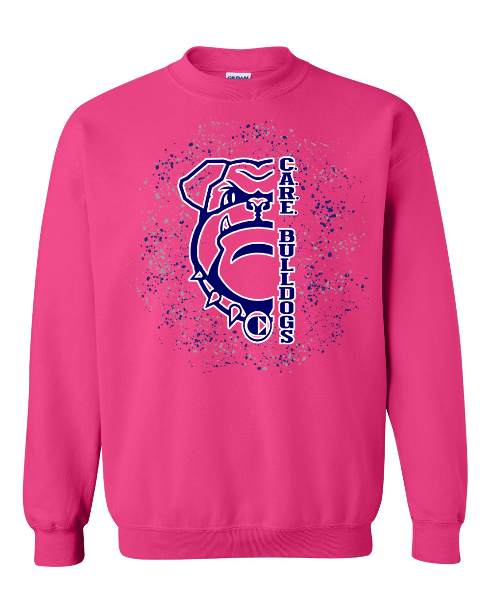Crewneck Sweatshirt Care Bulldog with Speckle