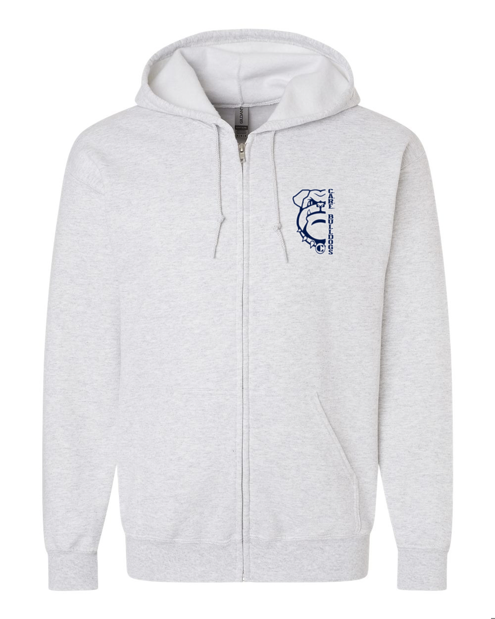 Zip Up Hooded Sweatshirt with Pocket Bulldog